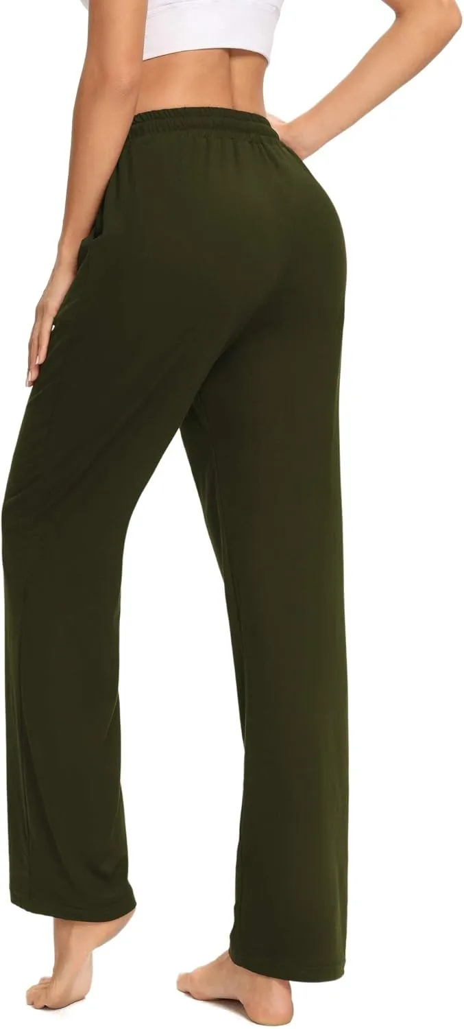 ARRIVE GUIDE Womens Yoga Sweatpants Comfy Lounge Pants with Pockets Wide Leg Loose Workout Joggers Casual Pajama Pants