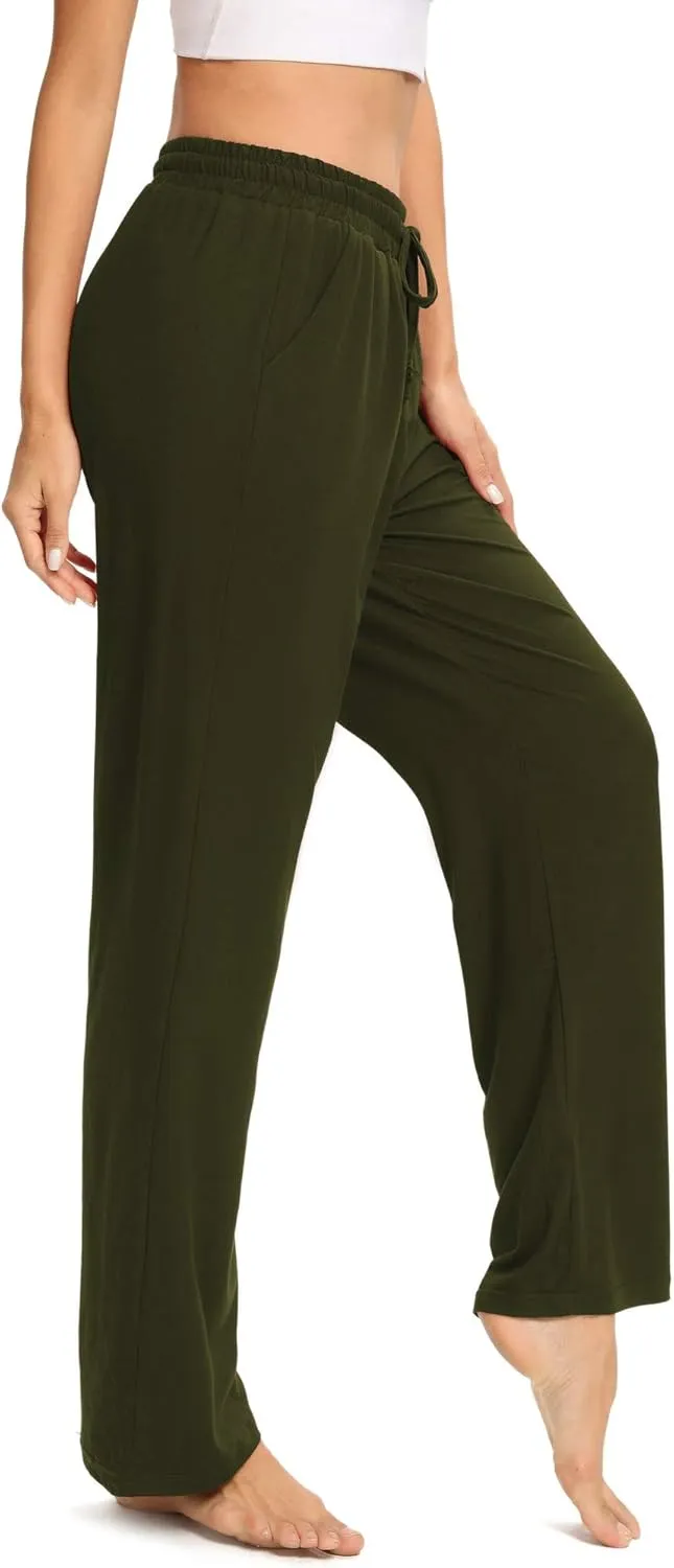 ARRIVE GUIDE Womens Yoga Sweatpants Comfy Lounge Pants with Pockets Wide Leg Loose Workout Joggers Casual Pajama Pants