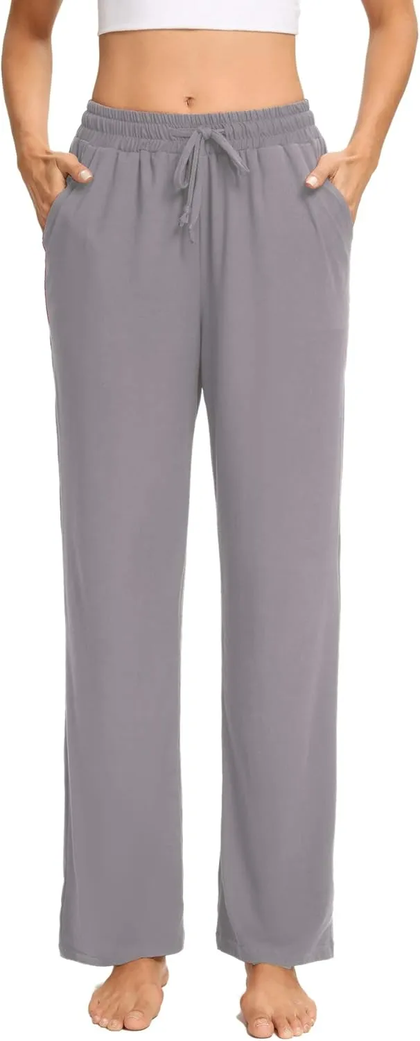 ARRIVE GUIDE Womens Yoga Sweatpants Comfy Lounge Pants with Pockets Wide Leg Loose Workout Joggers Casual Pajama Pants