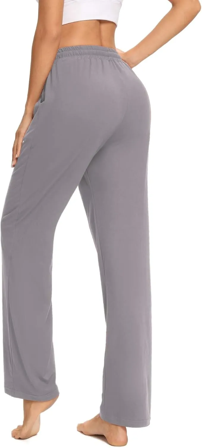 ARRIVE GUIDE Womens Yoga Sweatpants Comfy Lounge Pants with Pockets Wide Leg Loose Workout Joggers Casual Pajama Pants