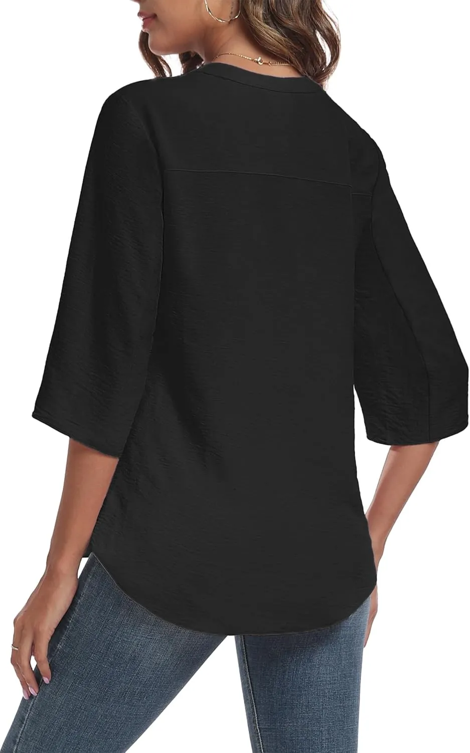 Askyes Women's 2025 Summer Chiffon Blouses Short Sleeve V Neck Tshirts Loose Casual Flowy Dressy Tops for Leggings Blouse