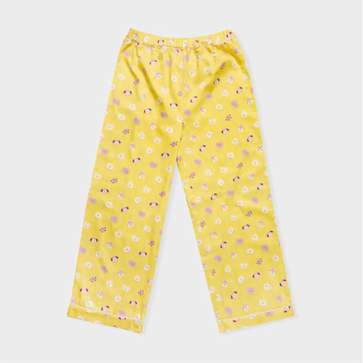 BT21 NEW BASIC EDITION STRIPED PAJAMA SET YELLOW (MEDIUM)