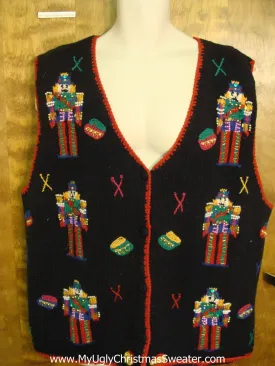 Colorful Nutcrackers Funny Christmas Sweater Vest