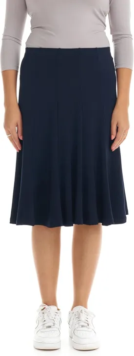 ESTEEZ Stretchy A-Line Skirt for Women - Knee Length/Midi