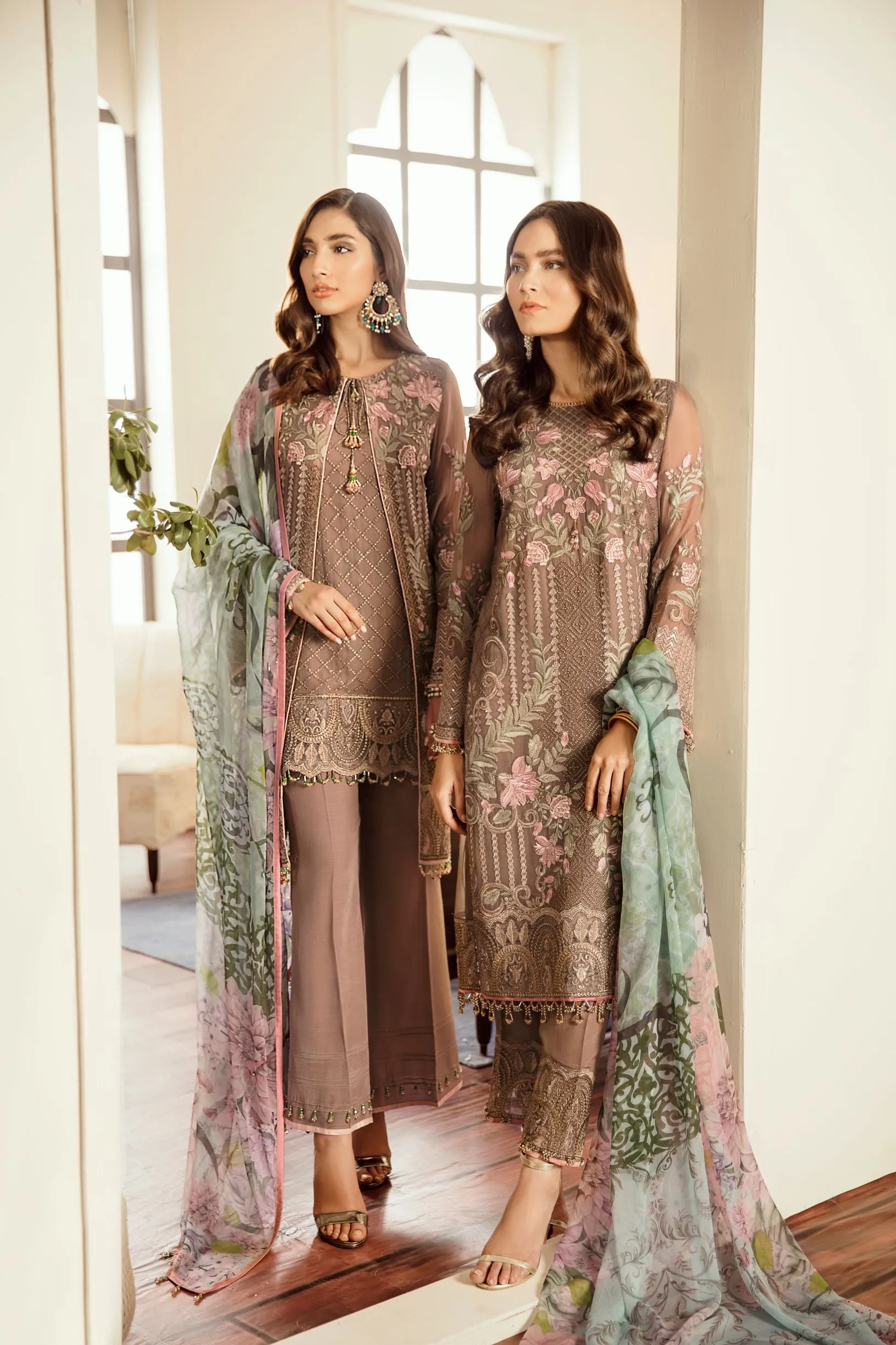 Flossie Embroidered Chiffon Collection – Safeera Vol-5 – Margot