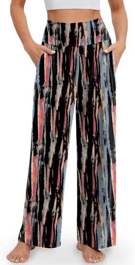 Gracyoga Wide Leg Yoga Pants for Women Casual Loose Cozy Sweatpants High Waisted Lounge Pajama Flowy Pants With Pockets