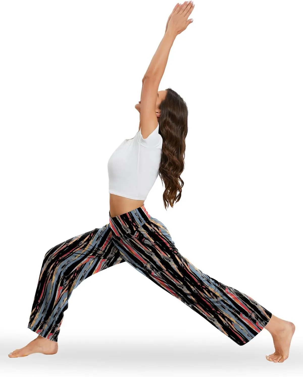 Gracyoga Wide Leg Yoga Pants for Women Casual Loose Cozy Sweatpants High Waisted Lounge Pajama Flowy Pants With Pockets