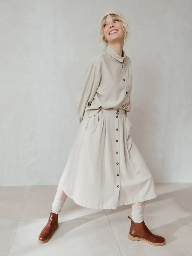 Indi & Cold A Line Skirt in Piedra