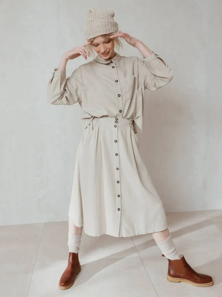 Indi & Cold A Line Skirt in Piedra