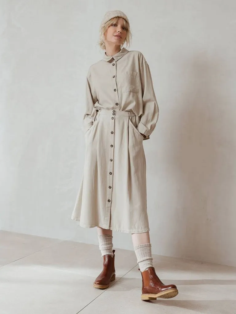 Indi & Cold A Line Skirt in Piedra