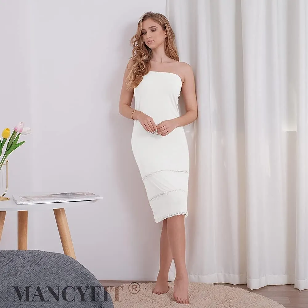 MANCYFIT Women's Tube Top Dress Slip Sleeveless Underdress Invisible Straps