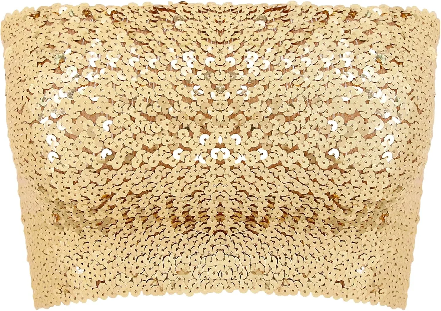 Naimo Women's Sparkly Bling Sequin Tube Top Sexy Stretchy Crop Top Party Costume Clubwear Camisoles