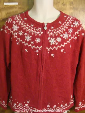 Nordic Snowflakes Cheesy Christmas Sweater