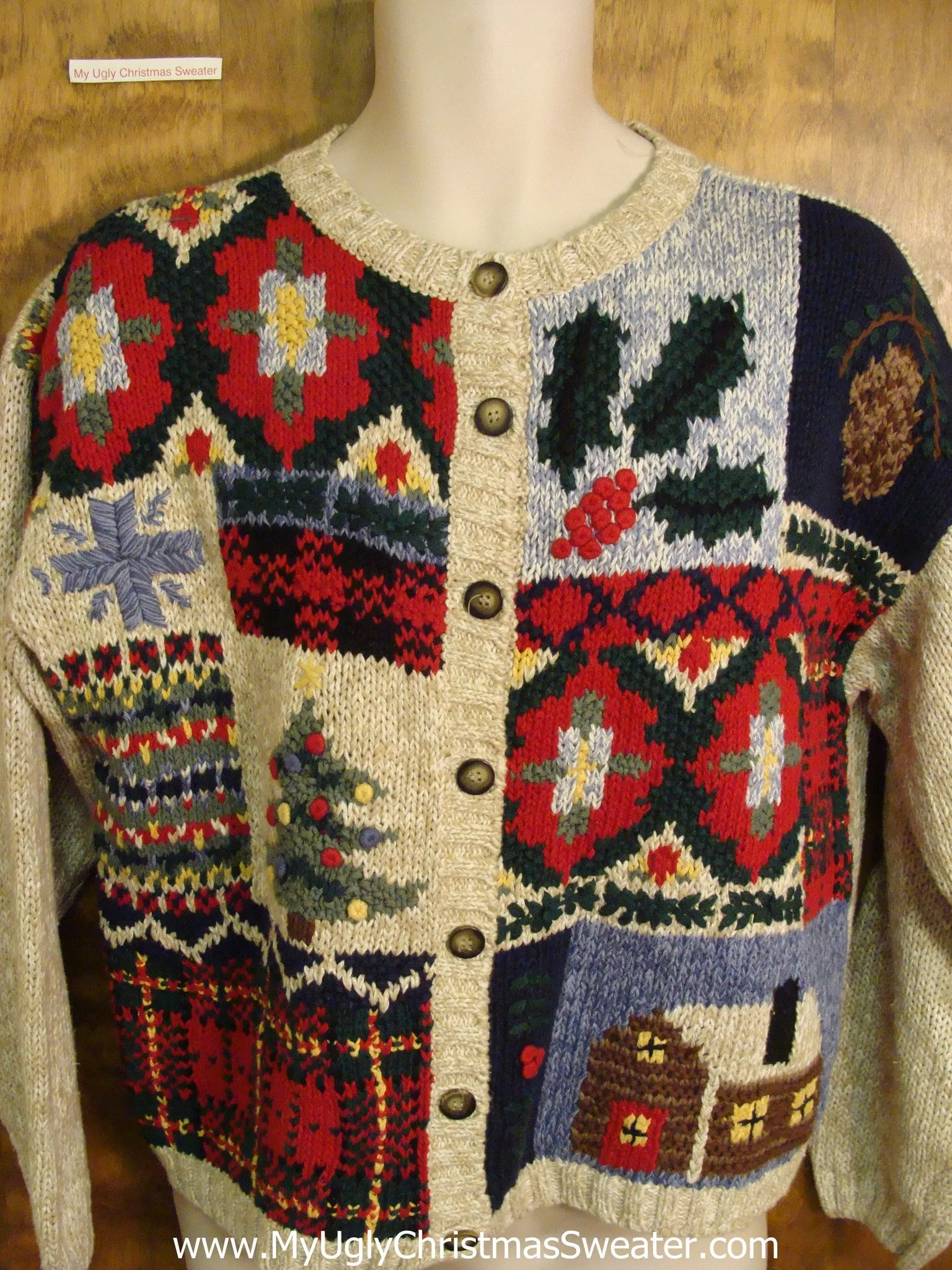 Patchwork Mind Numbing Mess Funny Christmas Sweater