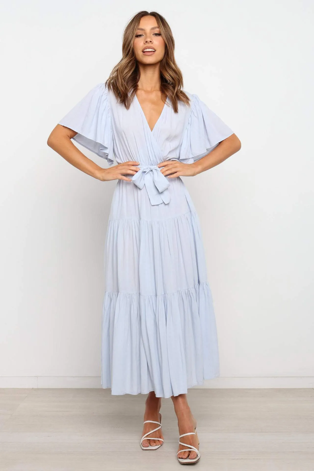 Short-sleeved big skirt dress long skirt