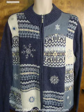 Snowflakes and Nordic Print Cheesy Christmas Sweater