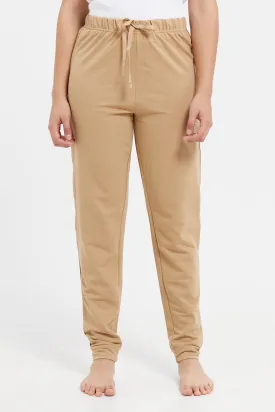 Women Beige Pajama Bottom