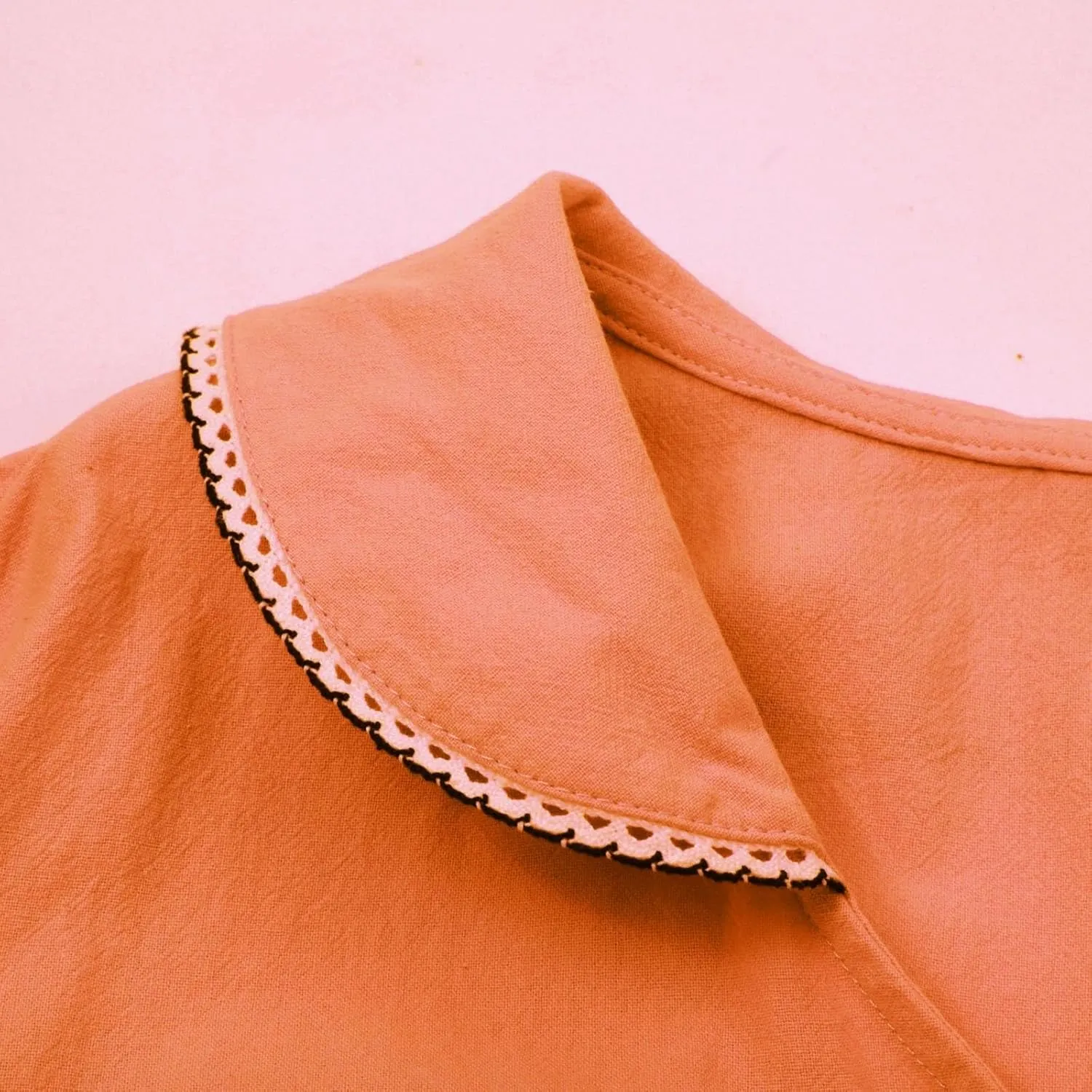 Women Korean Style Dresses Lace-Up Waist-Defined Henley Shirt Midi Dress Summer Half Sleeve Trendy A-Line Dress