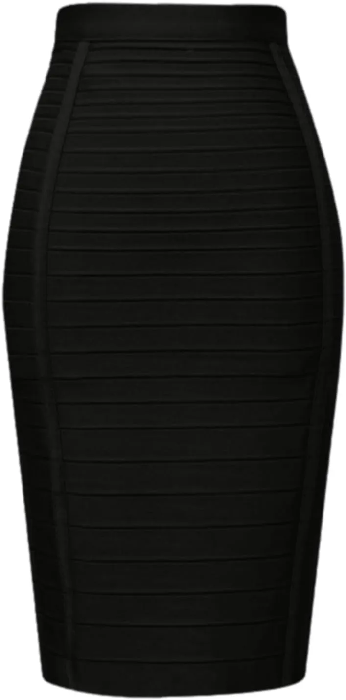 Women's Wrap Skirt Bodycon Pencil Skirts High Waist Knee Length Back Zipper Business Bandage Sexy Solid Color Skirt
