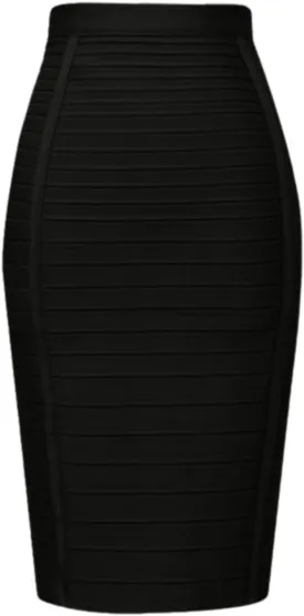 Women's Wrap Skirt Bodycon Pencil Skirts High Waist Knee Length Back Zipper Business Bandage Sexy Solid Color Skirt